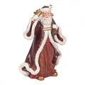 Clayre & Eef Dekofigur „Weihnachtsmann Traditionell mit Glocke“ aus Polyresin, 15x11x20 cm (6PR5704)