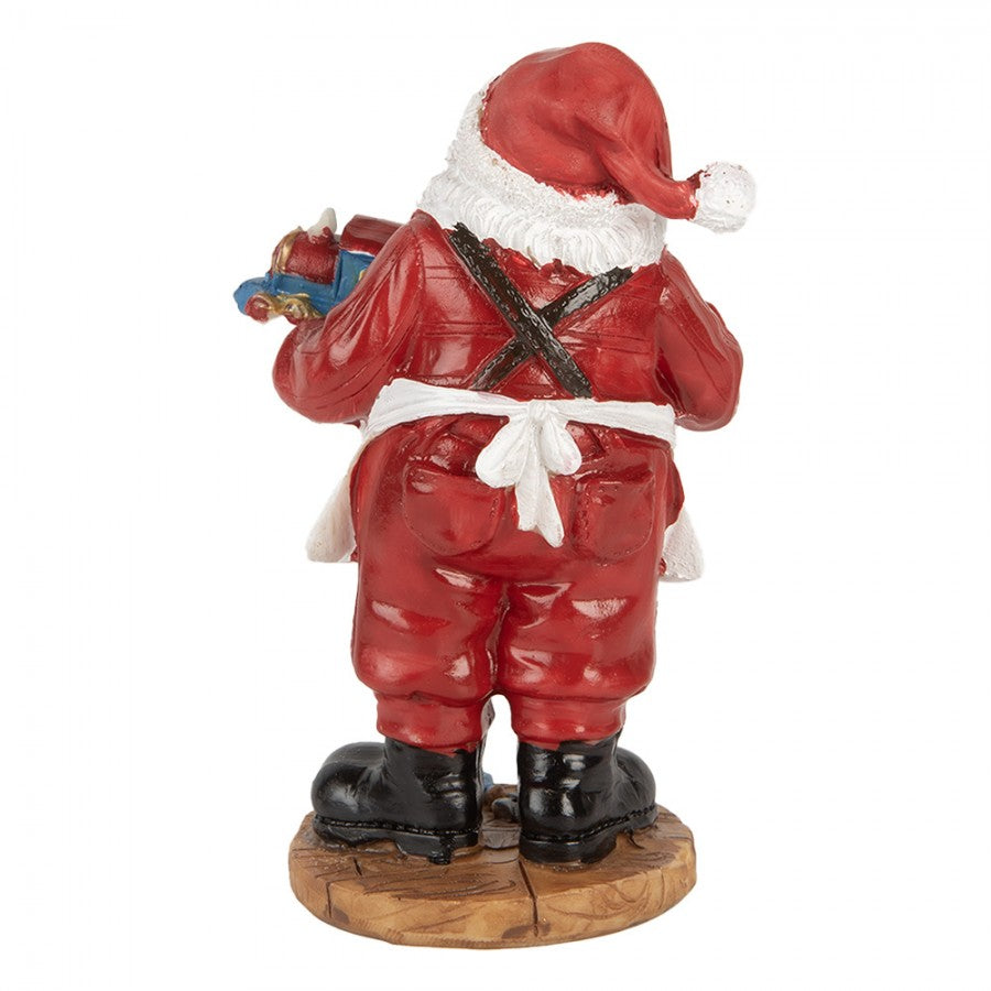 Clayre & Eef Dekofigur „Weihnachtsmann mit Gabensack“ aus Polyresin in Rot-Weiß, 8x6x13 cm (6PR5725)