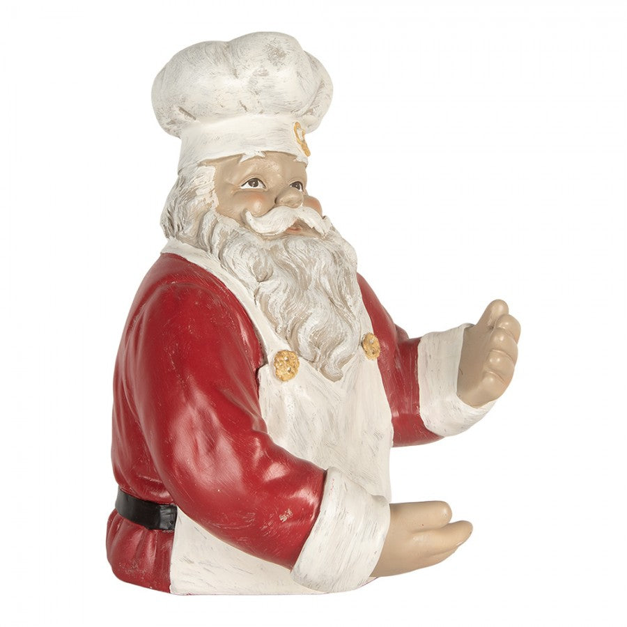 Clayre & Eef Flaschenhalter „Weihnachtsmann Büste“ aus Polyresin, 25x25x35 cm (6PR5750)