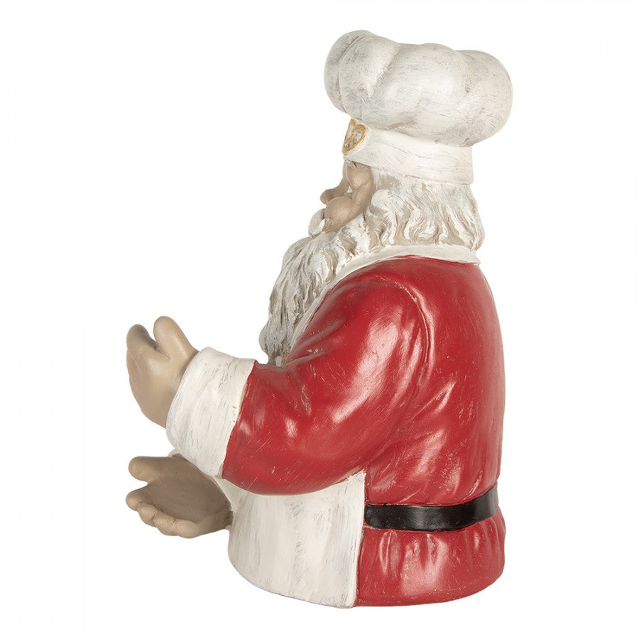 Clayre & Eef Flaschenhalter „Weihnachtsmann Büste“ aus Polyresin, 25x25x35 cm (6PR5750)