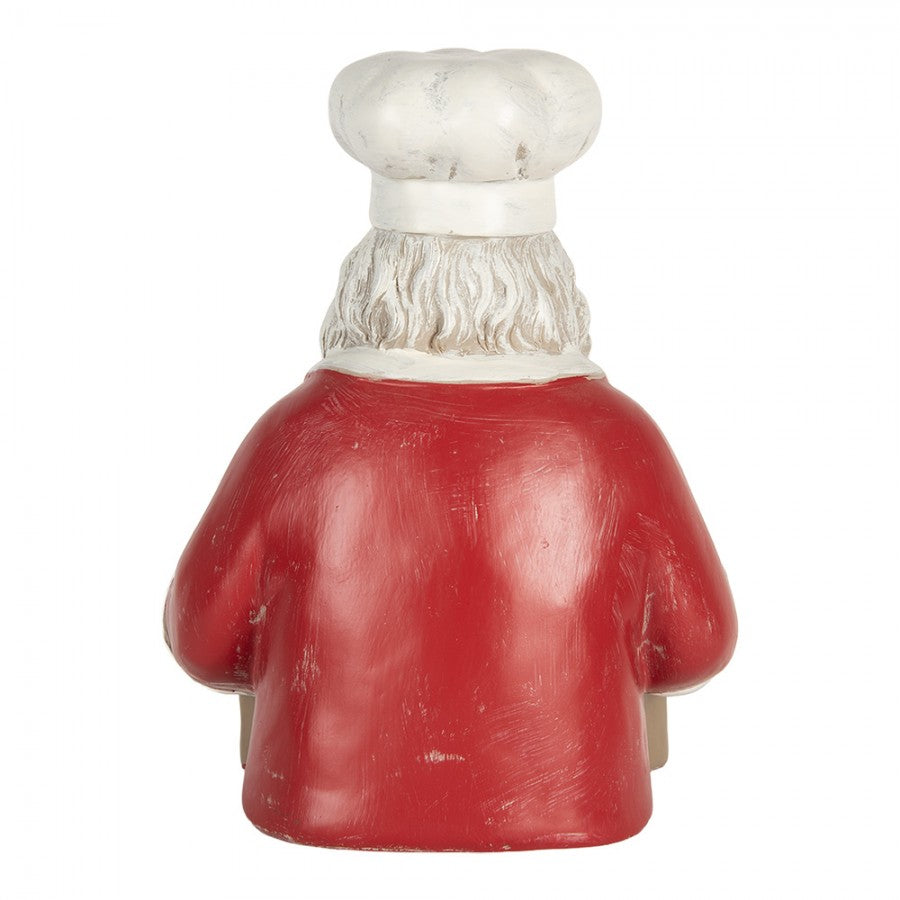 Clayre & Eef Dekofigur „Weihnachtsmann XXL Monumental mit Tafel-Aufsteller Büste“ aus Polyresin, 24x16x30 cm (6PR5751)