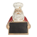 Clayre & Eef Dekofigur „Weihnachtsmann XXL Monumental mit Tafel-Aufsteller Büste“ aus Polyresin, 24x16x30 cm (6PR5751)