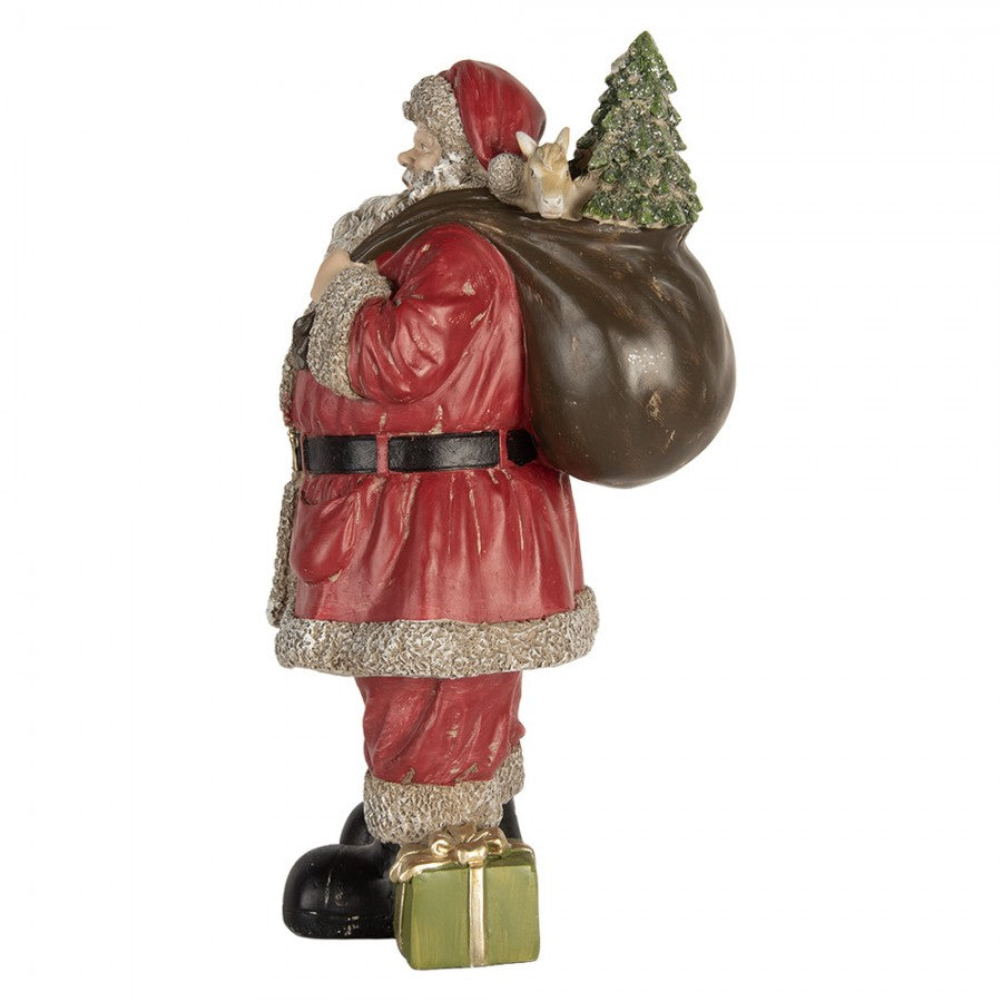 Clayre & Eef Dekofigur „Weihnachtsmann Palast-Monumental“ aus Polyresin, 21x19x40 cm (6PR5754)