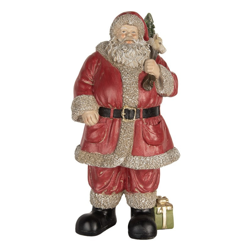 Clayre & Eef Dekofigur „Weihnachtsmann Palast-Monumental“ aus Polyresin, 21x19x40 cm (6PR5754)