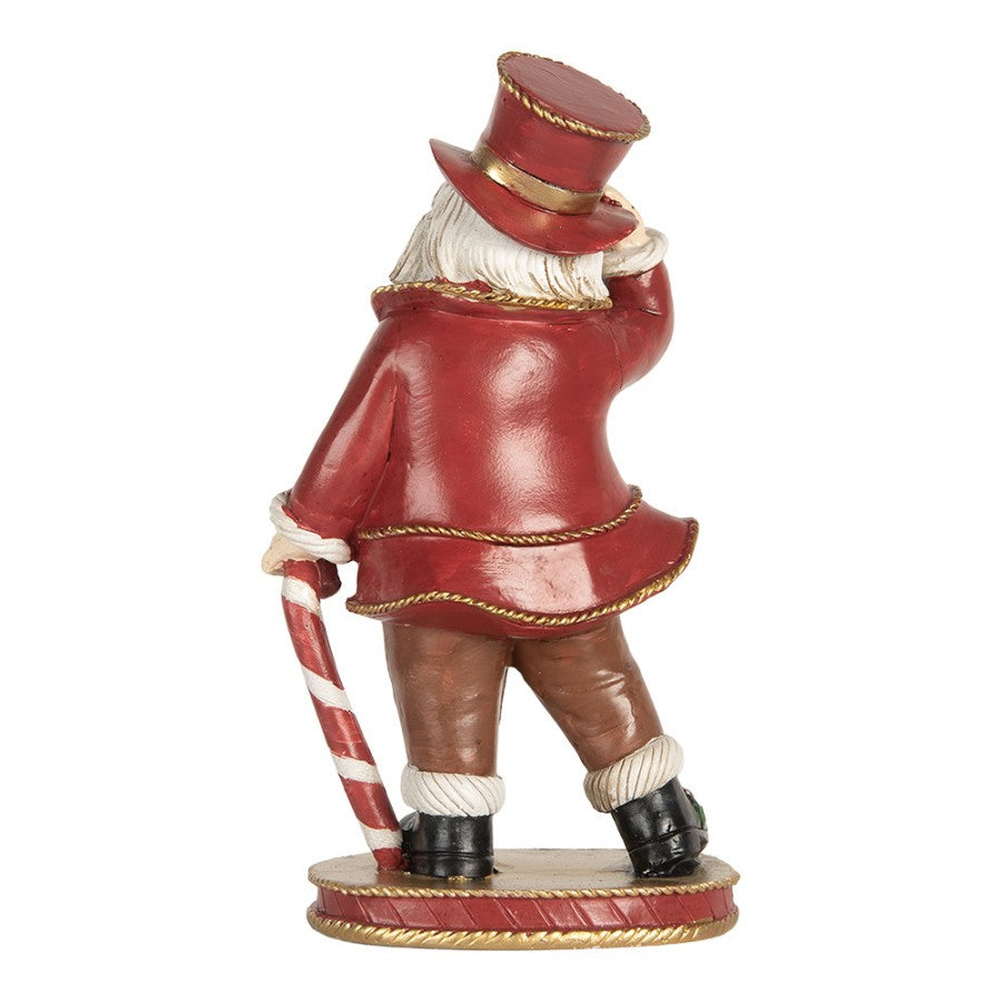 Clayre & Eef Dekofigur „Weihnachts-Elf-Wichtel-Zwerg Klassik“ aus Polyresin in Rot-Weiß, 12x9x21 cm (6PR5755)