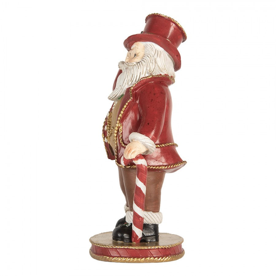 Clayre & Eef Dekofigur „Weihnachts-Elf-Wichtel-Zwerg Klassik“ aus Polyresin in Rot-Weiß, 12x9x21 cm (6PR5755)