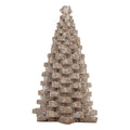 Deko-Weihnachtsbaum Zimtstern Keksturm mit Glitzer Braun 15x15x25 cm von Clayre & Eef (6PR5821)
