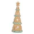 Deko-Weihnachtsbaum Zuckerbäcker Waffel mit Stern Braun Mint Ø 9x25 cm von Clayre & Eef (6PR5830)