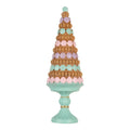 Deko-Weihnachtsbaum Macaron Pyramide auf Fuß Mint Rosa Ø 13x40 cm von Clayre & Eef (6PR5861)