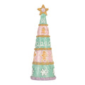 Deko-Weihnachtsbaum Zuckerbäcker Lebkuchenmann Mint Rosa Ø 9x25 cm von Clayre & Eef (6PR5865)