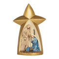 Weihnachtsdekorationsfigur Krippe Heilige Familie Stern Grotte Gold Blau 14x6x21 cm von Clayre & Eef (6PR5893)
