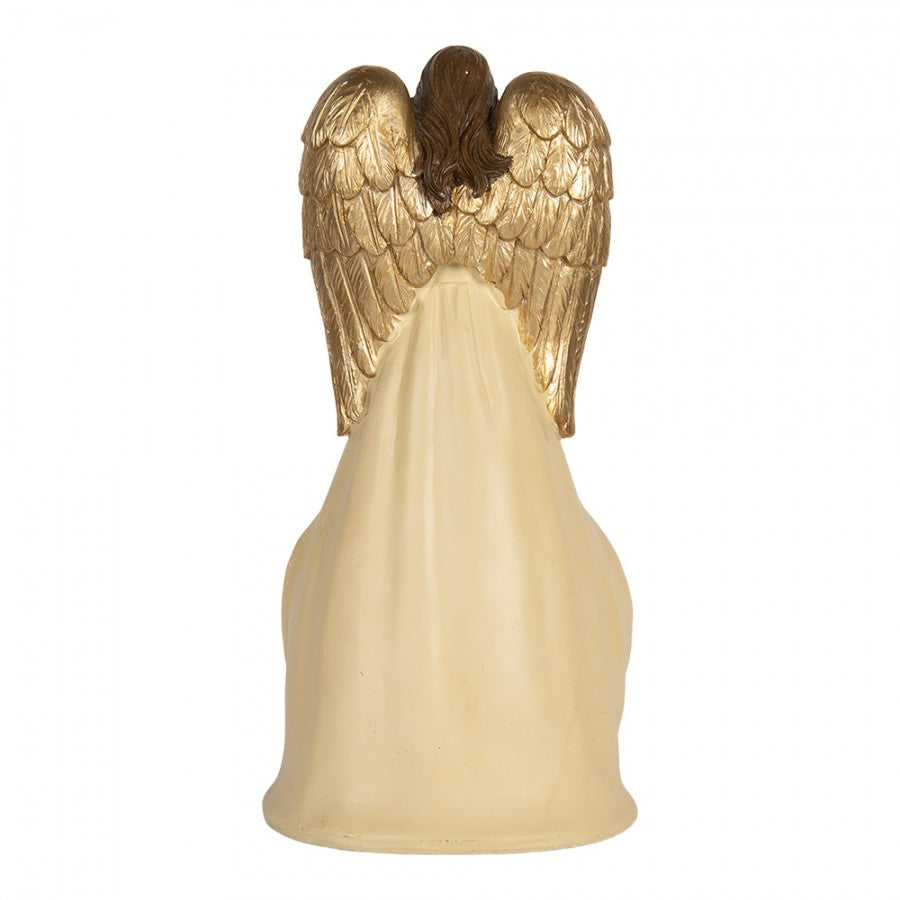 Weihnachtsdekorationsfigur Krippe Schutzengel Heilige Familie Gold Beige 15x12x31 cm von Clayre & Eef (6PR5894)