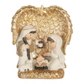 Weihnachtsdekorationsfigur Krippe Heilige Familie Engelsflügel Gold 12x6x13 cm von Clayre & Eef (6PR5898)