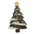 Kühlschrankmagnet Weihnachtsbaum mit Schnee Stern Grün 5x1x9 cm von Clayre & Eef (6PR6151)