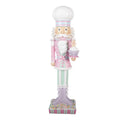 Pastell-Weihnachtsfigur Lebkuchen-Konditor mit Kochmütze & Cupcake Rosa-Mint Polyresin 13x11x47 cm von Clayre & Eef (6PR6235)