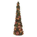 Deko-Weihnachtsbaum Fruchtturm mit Granatäpfeln & Nüssen Braun Rot Ø 12x37 cm von Clayre & Eef (6PR6263)