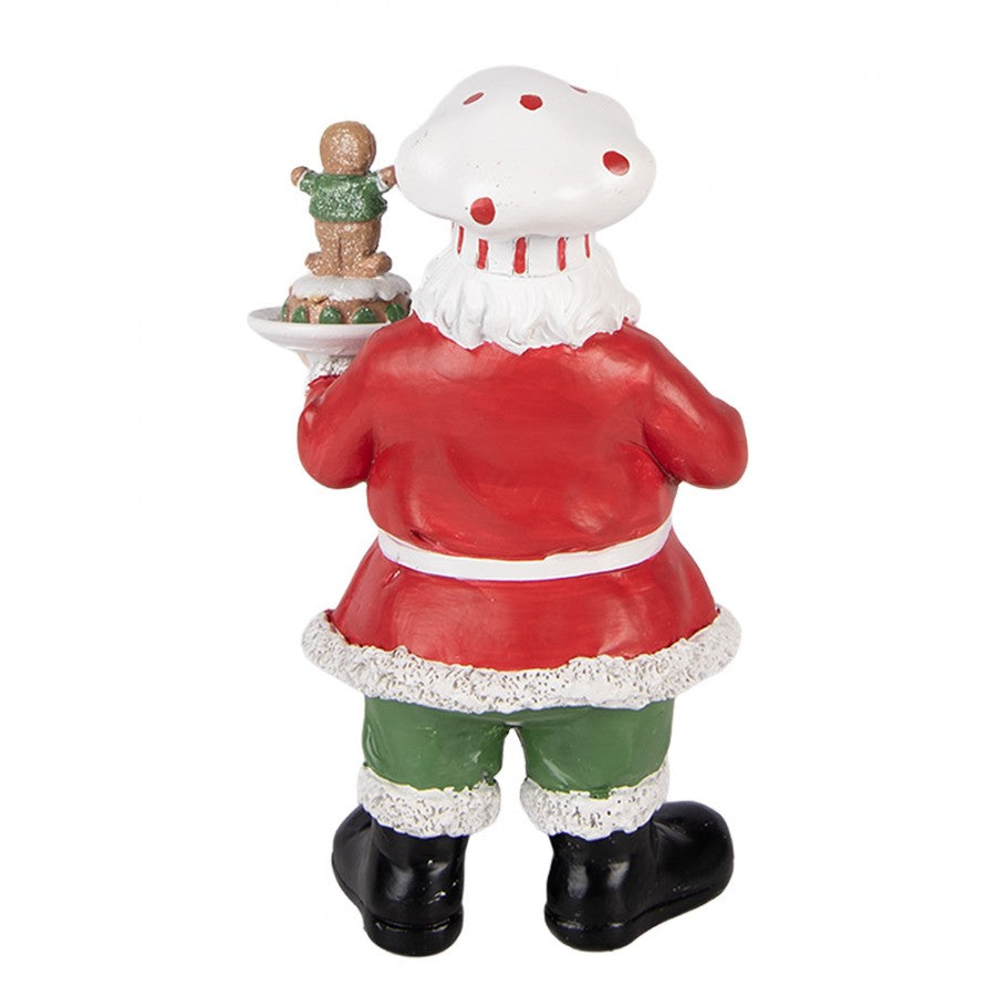 Clayre & Eef Dekofigur „Weihnachtsmann Nostalgie“ aus Polyresin in Rot-Weiß, 9x7x16 cm (6PR6279)