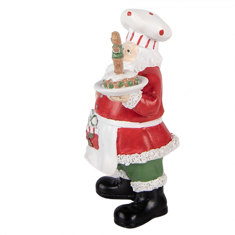 Clayre & Eef Dekofigur „Weihnachtsmann Nostalgie“ aus Polyresin in Rot-Weiß, 9x7x16 cm (6PR6279)