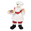 Clayre & Eef Dekofigur „Weihnachtsmann in der Weihnachtsbäckerei“ aus Polyresin in Rot-Weiß, 11x8x18 cm (6PR6280)