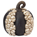 Halloween Deko-Kürbis Gothic Totenkopf XXL Schwarz-Beige 36x35x37 cm von Clayre & Eef (6PR6292)