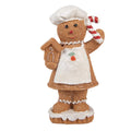 Weihnachtsfigur Pfefferkuchenfrau mit Lebkuchenhaus Bäckerin Polyresin Glitzer 8x5x15 cm von Clayre & Eef (6PR6303)