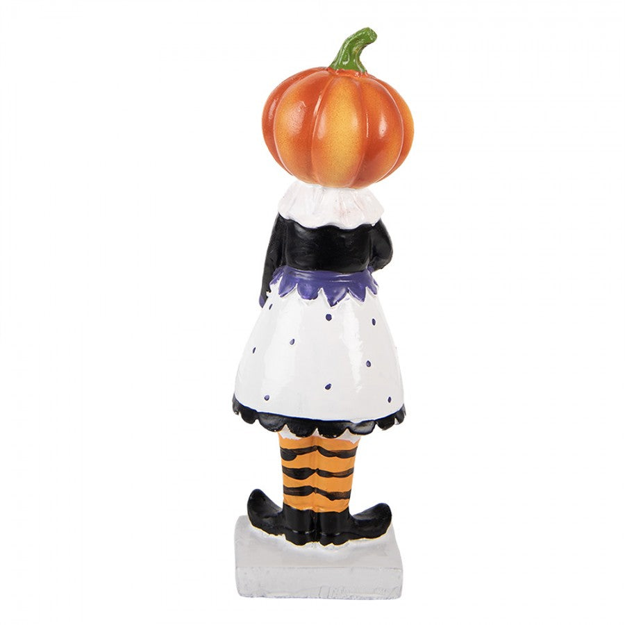 Halloween Deko-Figur Kürbismädchen Vintage Weiß 7x7x22 cm von Clayre & Eef (6PR6330)