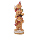 Weihnachtsfigur Pfefferkuchen Chor Gesangspaar Polyresin Glitzer 10x8x27 cm von Clayre & Eef (6PR6334)