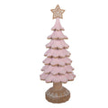 Deko-Weihnachtsbaum Lebkuchen Pagode mit Stern Rosa Braun Ø 16x40 cm von Clayre & Eef (6PR6354)