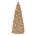 Deko-Weihnachtsbaum Eichel Pyramide aus Kunstharz Gold Braun Ø 13x31 cm von Clayre & Eef (6PR6364)