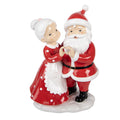 Clayre & Eef Dekofigur „Weihnachtsmann verliebt mit Weihnachtsfrau“ aus Polyresin in Rot-Weiß, 16x10x23 cm (6PR6367)