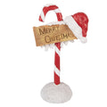Weihnachtsdekorationsfigur Zuckerstange Wegweiser Merry Christmas 10x6x17 cm von Clayre & Eef (6PR6384)