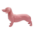 Dekofigur Hund Dackel Pop Art Hochglanz Polyresin Rosa 20x10x30 cm von Clayre & Eef (6PR6412)