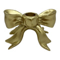 Kerzenständer Schleife Goldfarben 12x9x8 cm Polyresin für Stabkerzen von Clayre & Eef (6PR6421)