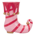 Clayre & Eef Pflanzfigur „Harlekin-Stiefel“ aus Polyresin in Antikgrau, 33x17x32 cm (6PR6435)