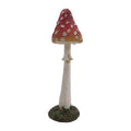 Dekofigur Spitzmorchel-Fliegenpilz auf Moossockel Rot-Weiß Ø 4x13 cm Polyresin von Clayre & Eef (6PR6493)