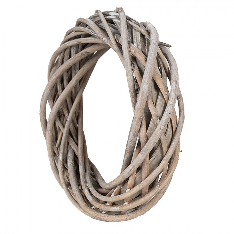 Clayre & Eef Deko-Kranz Ø 20 cm – Zierkranz Natur Rohling (6RO0600XS)