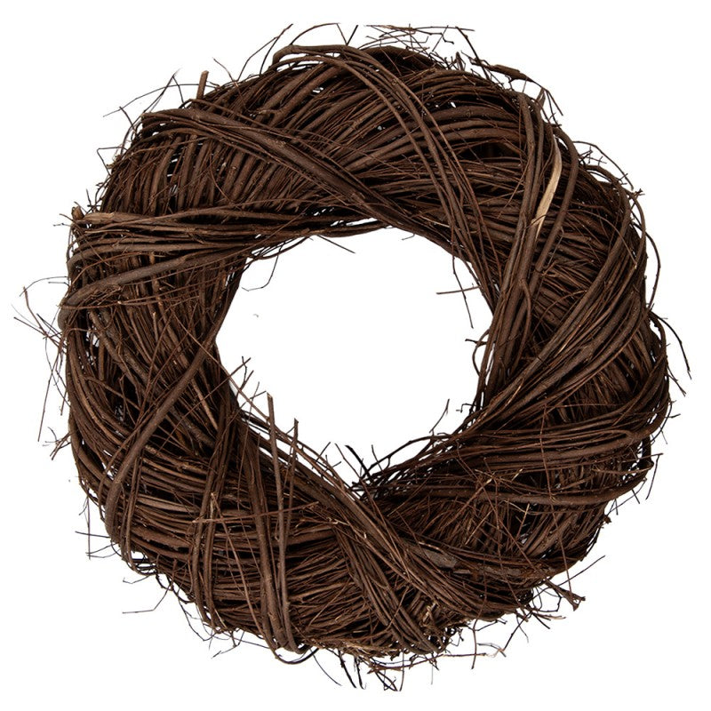 Clayre & Eef Deko-Kranz Ø 35 cm – Dicker Naturkranz Tischkranz Rohling (6RO0601S)