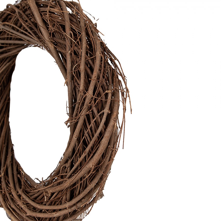Clayre & Eef Deko-Kranz Ø 25 cm – Naturkranz Rohling (6RO0602XS)