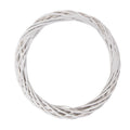 Clayre & Eef Rattan-Kranz Ø 40 cm Weiß – Flacher Rattankranz Rohling (6RO0603LW)