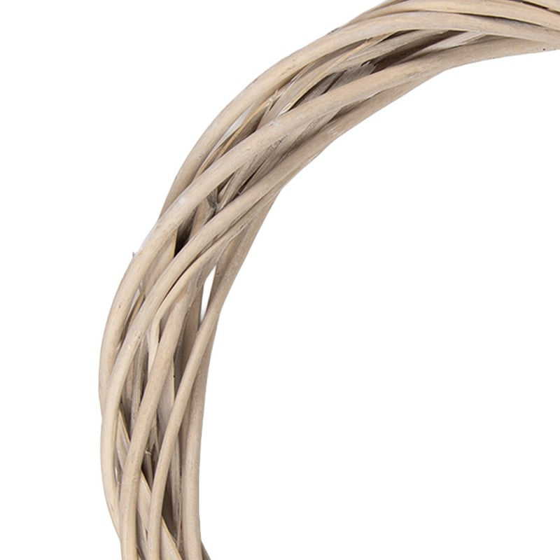 Clayre & Eef Rattan-Kranz Ø 30 cm – Flacher Natur-Rattankranz Rohling (6RO0603M)
