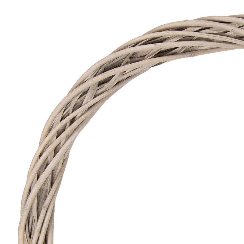 Clayre & Eef Rattan-Kranz Ø 50 cm – Flacher XL Natur-Rattankranz (6RO0603XL)