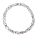Clayre & Eef Rattan-Kranz Ø 50 cm Weiß – Flacher XL Rattankranz (6RO0603XLW)