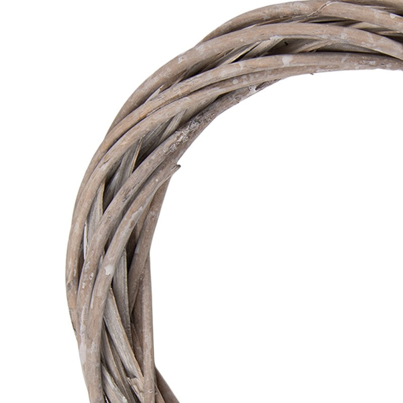 Clayre & Eef Rattan-Kranz Ø 20 cm – Flacher Zier-Rattankranz Rohling (6RO0603XS)