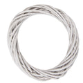 Clayre & Eef Rattan-Kranz Ø 20 cm Weiß – Flacher Mini Rattankranz (6RO0603XSW)