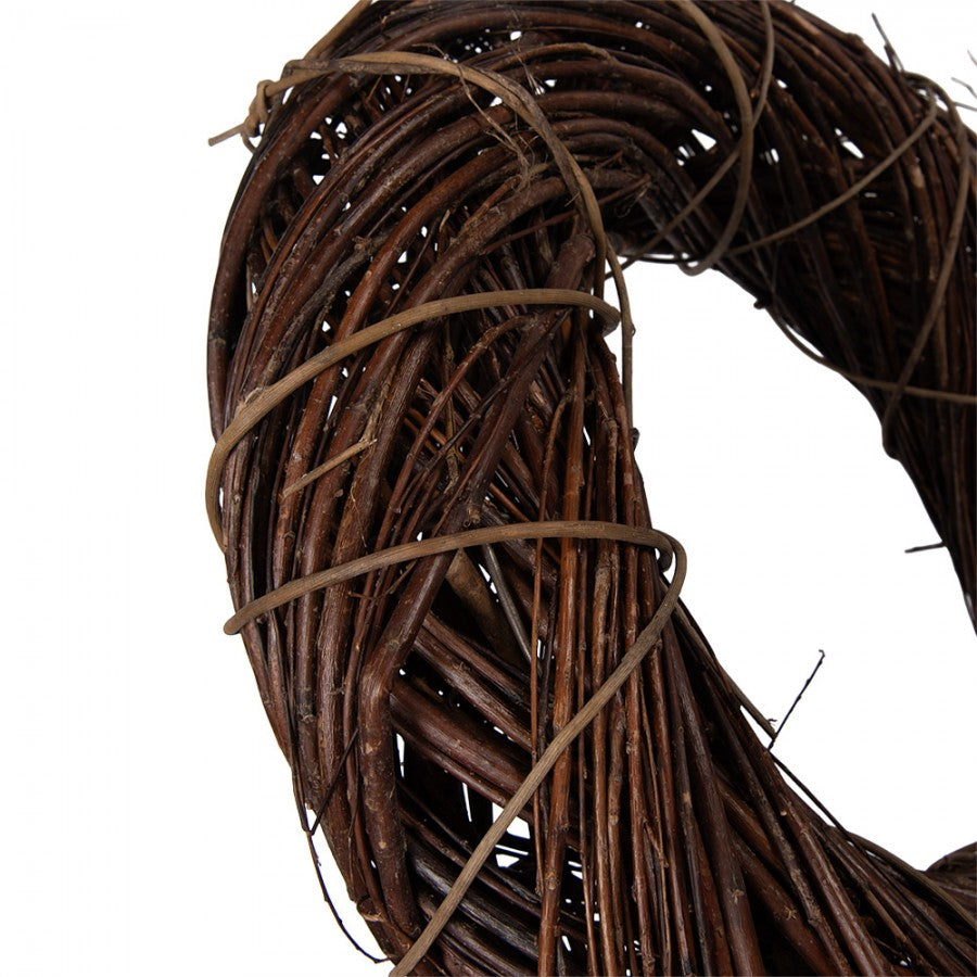 Clayre & Eef Rattan-Kranz Ø 30 cm Dick – Dicker Naturkranz Rohling (6RO0605S)