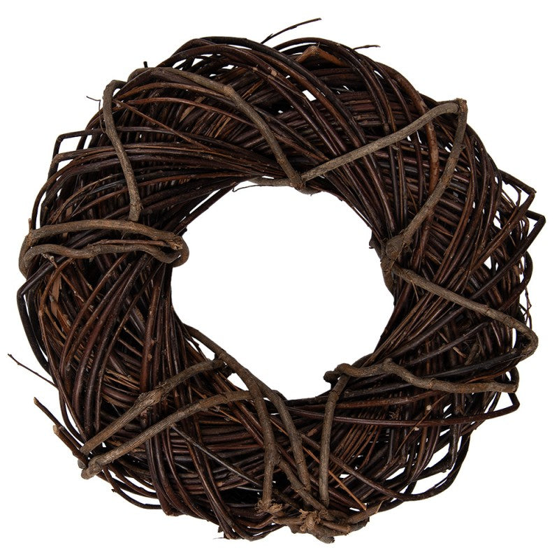 Clayre & Eef Rattan-Kranz Ø 30 cm Dick – Dicker Naturkranz Rohling (6RO0605S)