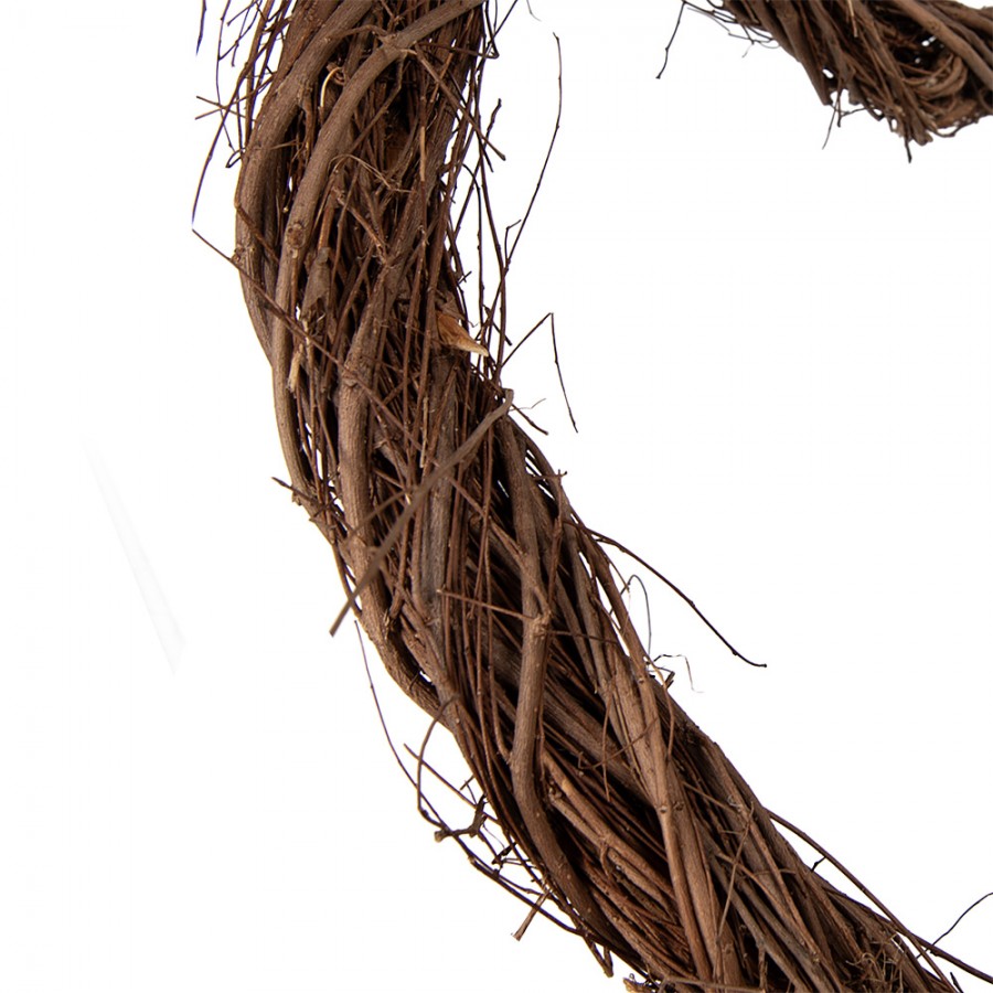 Clayre & Eef Rattan-Herz 40 cm – Deko-Herz Kranz Rohling (6RO0606M)