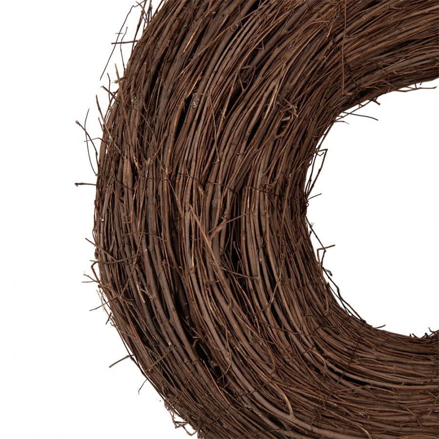 Clayre & Eef Rattan-Kranz Ø 40 cm Massiv – Dicker Rattankranz (6RO0608M)