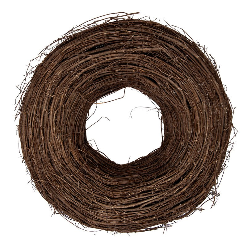 Clayre & Eef Rattan-Kranz Ø 40 cm Massiv – Dicker Rattankranz (6RO0608M)