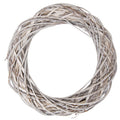 Clayre & Eef Rattan-Kranz Ø 40 cm Weiß gewaschen – Shabby Chic Rohling (6RO0610LW)
